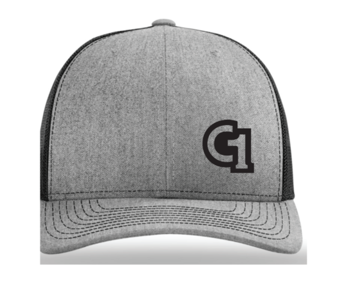 Trucker Cap Adjustable Gray with Black C1G Logo